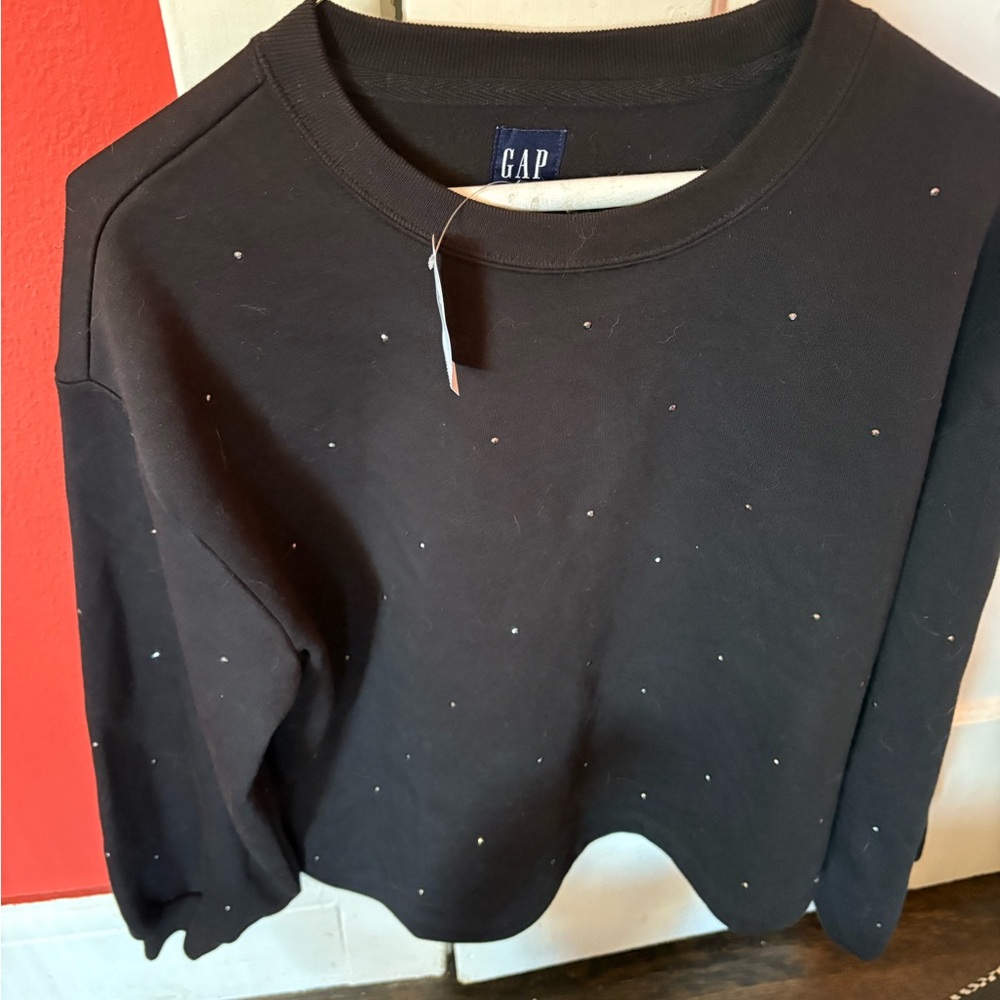 GAP NWT Black Studded Sweatshirt for Women